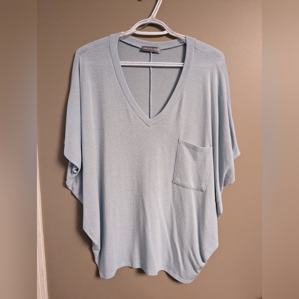 Knit slouchy pocket tee